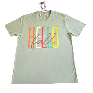 State of Mind Olive 'Hello Fall' Short Sleeve Tee